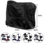 Sqodok Mobility Scooter Storage Cover, 420D Waterproof Wheelchair Cover for Storage, Mobility Scooter Accessories for All-Weather Outdoor Protection Dust Cover, 55" x 26" x 36"