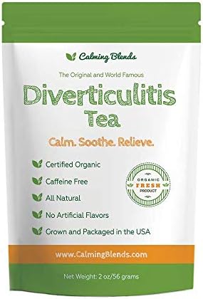 Calming Blends Diverticulitis Tea and Diet Booklet | Includes Original Calming Blends Tea 1 Pack