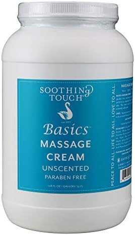 Soothing Touch Basics Massage Cream Unscented, 1 Gallon, 128 Fl Ounce