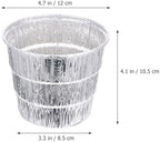 Grill Accessories Set 12pcs Aluminum Grease Bucket Liners for Pellet Smoker BBQ Grill Lining