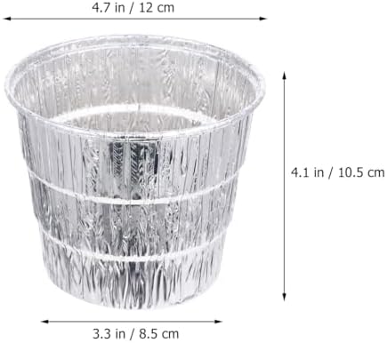 Grill Accessories Set 12pcs Aluminum Grease Bucket Liners for Pellet Smoker BBQ Grill Lining