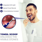 Oravix Tonsil Stone Remover, Fight Bad Breath, Easily Navigate Tonsil Crypts, Tonsil Stone Removal Tool with 3 Nozzles & LED Light, Tonsil Cleaner, Tonsil Stones Removal at Home, 2 Pack Curettage Pick