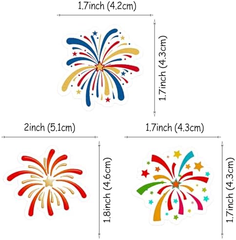 50 PCS Edible Firework Cupcake Toppers Wafer Paper Happy New Year Cake Toppers Edible New Years Fireworks Party Decorations for Fireworks Theme New Years Eve Party Cake Decorations Supplies