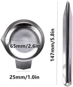 4PCS Metal Weighing Powder Pan with 1 Scoop – Mini Digital Scale Tray for Reloading Jewelry Liquid Powder Lab Supp