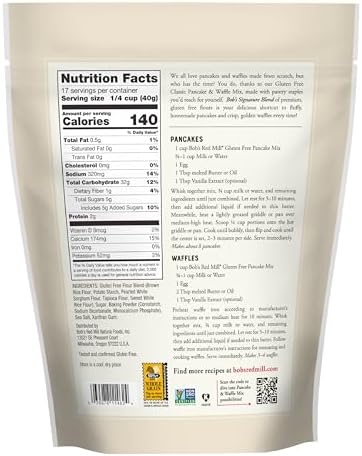 Bob's Red Mill Gluten Free Pancake Mix, 24oz (Pack of 4) - Whole Grain, Non-GMO, Kosher