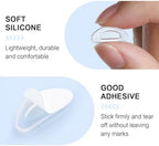 Eyeglass Nose Pads, Anti Slip Nose Pads for Glasses, Soft Comfortable Silicone Cushions for Sunglasses, Reduce Pressure and Prevent Slipping for Glasses (5 Clear Pairs)