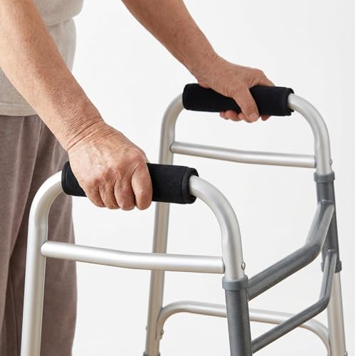 2Pack Walker Grips Walker Handle Cushions Universal Hand Grips Cover Pads Crutch Pads Washable Crutches Padding Pad Non-Slip Cushion Foam for Folding Wheelchair Elderly Grippers Rollator Crutch