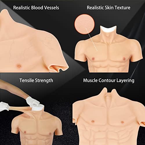 Ultra-Realistic Full Silicone Muscle Suit - Bodybuilding Costume For Halloween Cosplay, Fitness Show