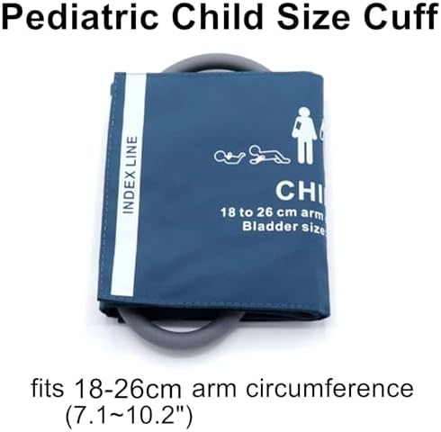Universal NIBP PU Cuff for Pediatric Child 18-26cm, Single Tube Reusable Replacement Blood Pressure Cuff, No BP Connector
