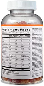 Amazon Basics Kids' Multivitamin Gummies, Cherry, Strawberry & Orange Flavors, 190 Count (Previously Solimo)