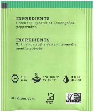 Stash Tea Moroccan Mint Green Tea, Box of 100 Tea Bags (Packaging May Vary)