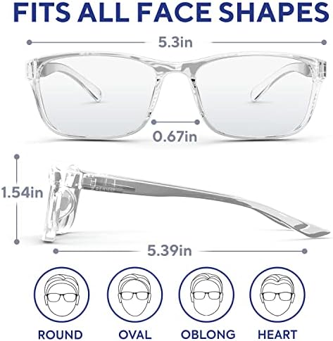 Stylish Blue Light Blocking Glasses for Women & Men – Helps Reduce Glare & Digital Eye Strain from Computers, Phones w/Case