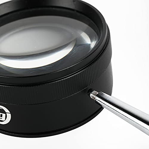 Sanung Z-21 Handheld Optical Magnifying Glass 30X with Detachable Handle, 1.85IN Magnifier Lens Set for Senior Kids Reading Exploring Jewelry Identifying