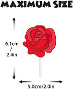18pcs Red Rose Flower Dessert Cupcake Topper Valentine's Day Wedding Anniversary Bridal Shower Theme Decor Supplies Women Girl Happy Birthday Party Decorations