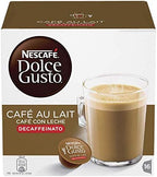 Nestlé Nescafe Dolce Gusto Coffee Pods - Decaffeinated Café au Lait Flavor - Choose Quantity (1 Pack (16 Capsules))