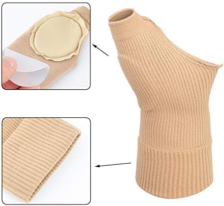 Wrist Thumb Compression Arthritis Gloves(1 Pair),Breathable Wrist Support Brace Wrist Sleeve with Gel Thumb Injury Pads,Comfortable Carpal Tunnel Sleeve for Hand Joint Relieve Pain