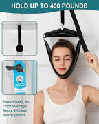 Neck Stretcher Cervical Traction Device for Home Use - Over The Door Cervical Traction Device for Decompression Home Physical Therapy, Portable Neck Traction Device for Neck Pain (with Box)