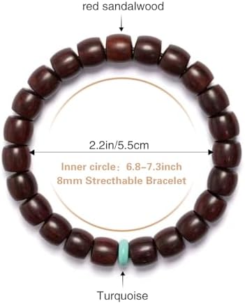 Authentic Red Sandalwood Bracelet for Men Women, Handmade Wood Bead Bracelet, Multiple Styles for Meditation, Daily Wear, Stress Relief & Gift