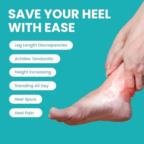 Adjustable Heel Lifts for Heel Pain Relief - Promifun 2-Pair Shoe Inserts for Achilles Tendonitis, Plantar Fasciitis, Heel Spur, Height Increase Inserts, Beige, Women's 9-11.5, Men's 7-9.5 (M)