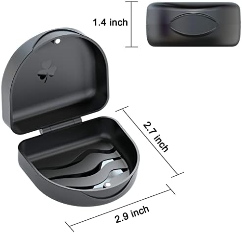 ARGOMAX Aligner and Retainer Case, Professional Orthodontic Storage Box for Braces, Night Guards & Mouth Guards, Slim & Portable Travel Essential-Black