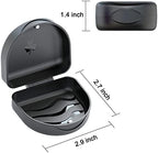 ARGOMAX Aligner and Retainer Case, Professional Orthodontic Storage Box for Braces, Night Guards & Mouth Guards, Slim & Portable Travel Essential-Black