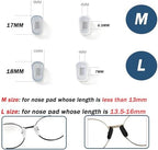 OPUGIT Eyeglass Nose Pad Covers, Slip-on Silicone Nose Pad for Glasses, Soft Eyeglass Repair Kit with Nose Piece Pads, Anti-Slip Eyewear Protective Covers Nose Bridge Pads(White,5 Pairs)