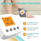 AOBOCO Cordless Ankle Massager with Heat - 3000mAh Ankle Heating Pad for Achilles Tendonitis and Plantar Fasciitis, Rechargeable Heated Foot Brace Wrap, 3 Vibration Mode, Auto Shut Off