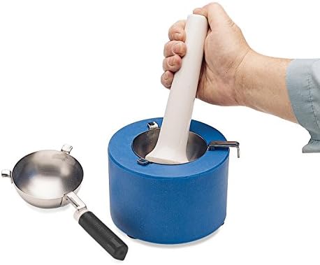 SP Bel-Art Liquid Nitrogen Cooled Mortar; Stainless Steel Ladle and Reservoir; 6½ in. D x 4½ in. H (H37260-0000) Made in USA