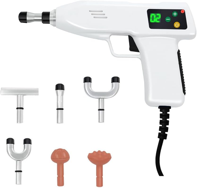 Electric Chiropractic Massager 400N, 4 Levels Force Spine Correction Massage, 10pcs Multifuction Heads for Adjusting Chiropractic, Soothing Bones, Massage Acupuncture Points