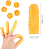 200 PCS Finger Cots Pink, Anti-Static Rubber Fingers Tips Protector, Disposable Latex Finger Covers for Protect Keeping Dressing Dry and Clean (Pink, Yellow, M)