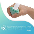 NYOrtho Hand Contracture Cushion 5" x 2.5" - 1-Pack Palm Grip for Stroke Recovery & Orthopedic Support - Latex-Free, Odor-Control, Sweat-Resistant, Machine Washable Palm Protector with Elastic Strap