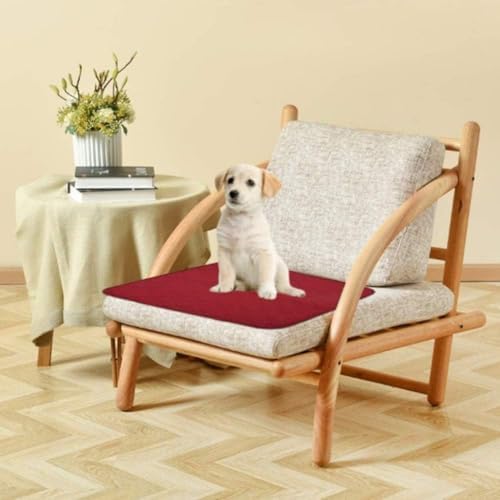 Reusable Waterproof Incontinence Pads for Chairs – Washable Absorbent Seat Protectors with Non-Slip Backing, 2-Pack Chair Cushion Covers for Wheelchair, Sofa, Car Seat, Adult & Pet (56*53cm,Beige)