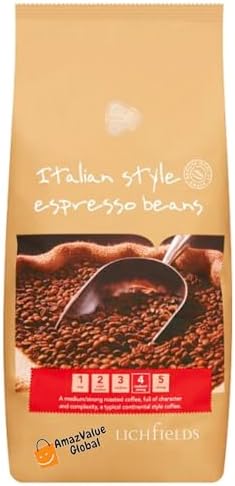 Lichfields Italian Style Espresso Beans 1kg [WINNER Quality Awards 2023 ] by AmazValue Global