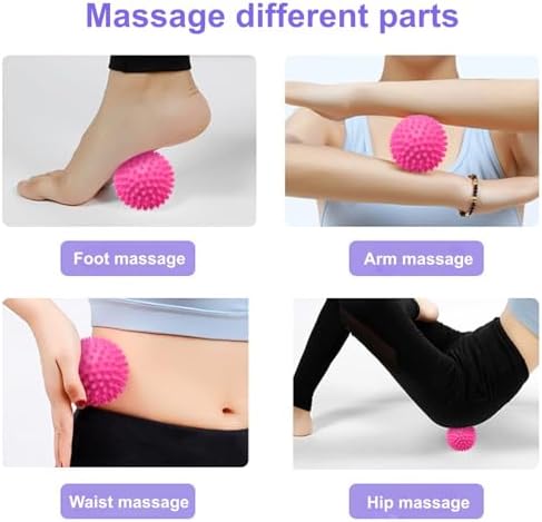 2 Pack 3 Inch Spiky Hard Massage Balls – Deep Tissue Trigger Point Massagers for Plantar Fasciitis, Muscle Soreness, Reflexology, Stress Therapy & Myofascial Release