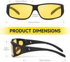Night Vision Glasses for Men, Drive Bright Anti-glare Polarized Night Driving Glasses for Women Men, Gray Gray Lens