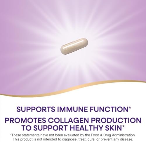Nature's Way Extra Strength(1) Vitamin C with Bioflavonoids, Supports Immune Health*, Promotes Collagen Production for Healthy Skin*, 1,000 mg per Capsule, 250 Vegan Capsules (Packaging May Vary)