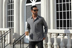 Men's Casual Polo Shirts Classic Long Sleeve Basic Button T-Shirt Lightweight Cotton Golf Tops with Pocket