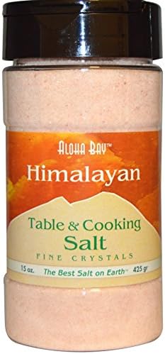 Aloha Bay, Himalayan, Table & Cooking Salt, Fine Crystals, 15 oz (425 g) - 2pcs
