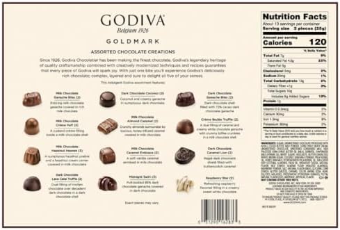 Godiva Premium Assorted Chocolates, 27-count