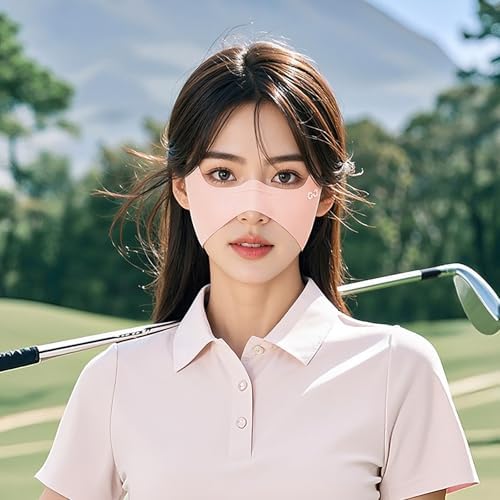 UPF50+ Half Mask,Face Shield,Sun Screen Protector for Face with Adjustable Ear Straps, Golf Visors for Women Golfers