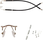 QYAJS 1 Pair Metal Frame Arms Rimless Glasses Legs and Eyeglass Nose Bridge Replacement Temple Eyewear (Single Hole)