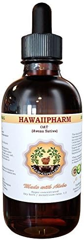 Oat Liquid Extract, Oat (Avena Sativa) Dried Grain Powder Tincture, Herbal Supplement, Hawaii Pharm, Made in USA, 4 fl.oz