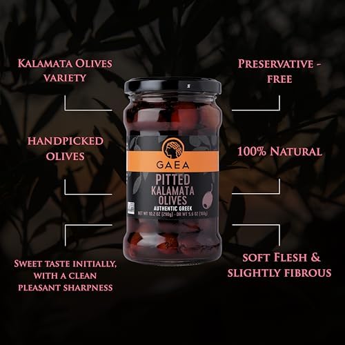 Gaea Pitted Kalamata Olives 290g (Pack of 4)