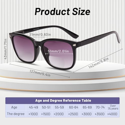 3 Pack Bifocal Reading Sunglasses for Women,UV400 Protection Spring Hinge Sun Readers Glasses for Outdoor