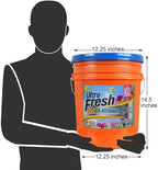 Ultra Fresh 5 Gallon Liquid Laundry Detergent Washing Soap with Spring Fresh Fabric Softener for All Machine Types, 6X Platinum, Up to 640 Loads