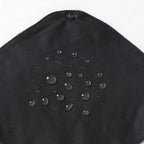 10 pcs Black Color with Black Snaps Reusable Sanitary Pads - Cloth Sanitary Pads | Light Incontinence Pads | Reusable Menstrual Pads (10pcs-M-Black)