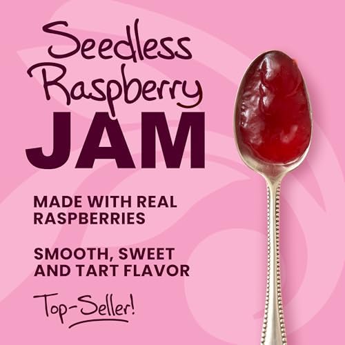 Stonewall Kitchen Seedless Raspberry Jam, Raspberry Jelly, 12.5 Ounces