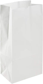 Karat 8lb Paper Lunch Bags - White, 1,000 Count - Versatile Paper Bags for Small Business, Snacks, Popcorns or Party Favor - Sturdy, Self-Standing, Reusable
