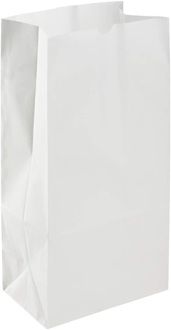 Karat 8lb Paper Lunch Bags - White, 1,000 Count - Versatile Paper Bags for Small Business, Snacks, Popcorns or Party Favor - Sturdy, Self-Standing, Reusable