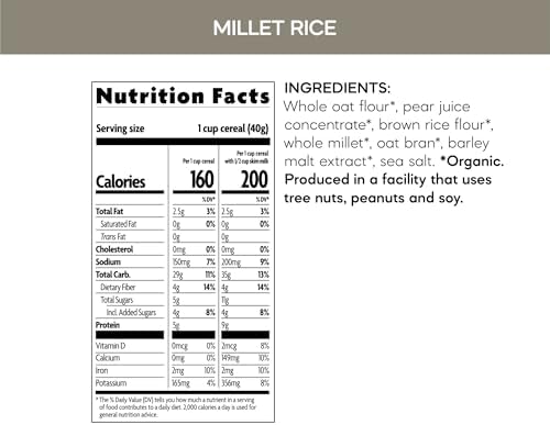 Nature's Path Organic Millet Rice Flakes Cereal, 32 oz (Pack of 6), Non-GMO, Earth Friendly Packaging
